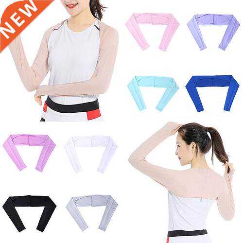 Women Shawl Cuff Gloves Golf Shawl Sleeves Ice Silk Sunscree