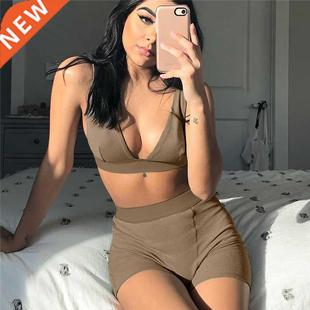 2PCS/Set Sexy Women Sleeveless Strap Bra Busters Tank Vest