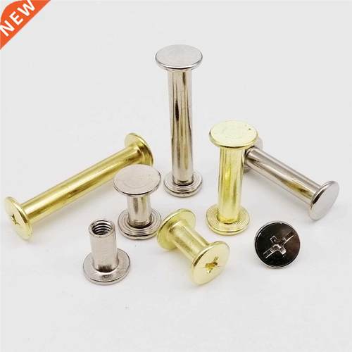 2/5/10x M5x5-150mm Golden Silver Leather Bag Belt Photo Scra