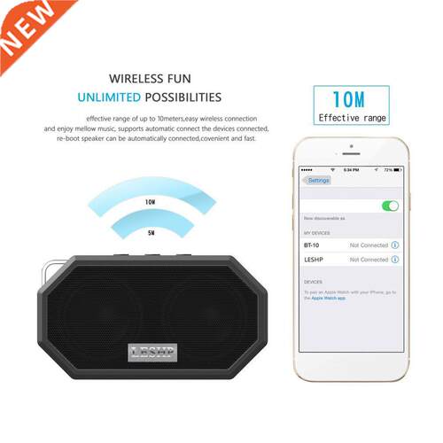 New Outdoor Wireless Stereo Portable Speaker Built-in mic