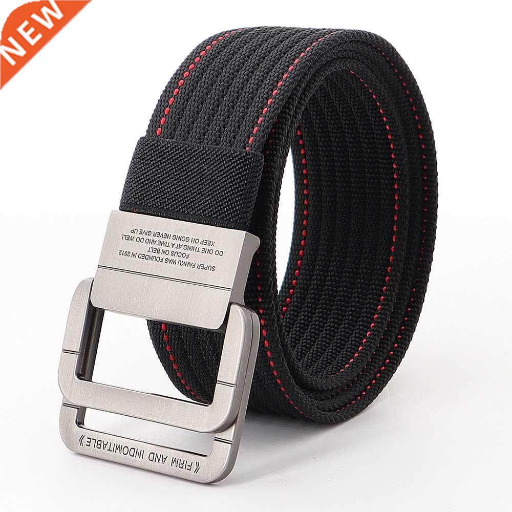 Flying Art Men's Nylon Casual Herringbone Belt Pistol Double