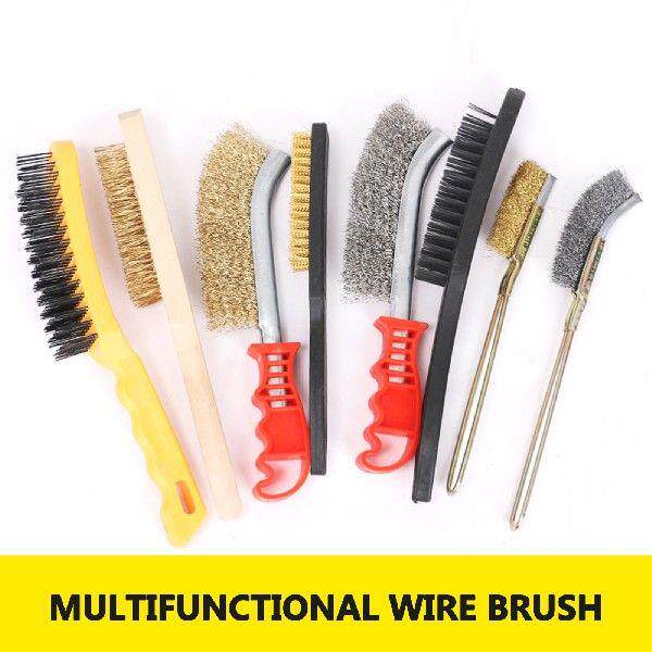 Stainless Steel Wire Brush With Handle Anti-rust Cleaning