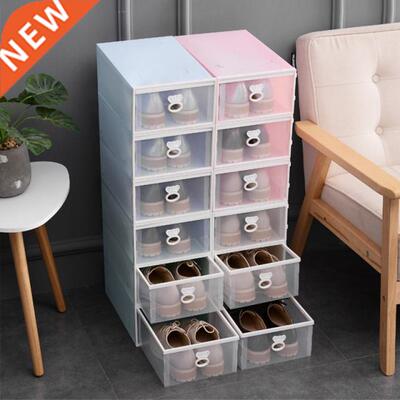 1pc Push-pull Shoes Box Rack Plastic foldable Shoe Organizer