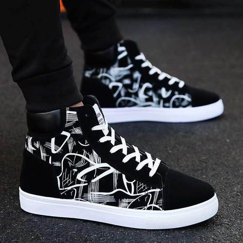 Fashion Men Shoes New Men Casual Shoes High Top Sneakers Men