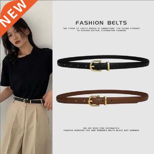 Women Leather Belts Classic Retro Fashion All-Match Leather