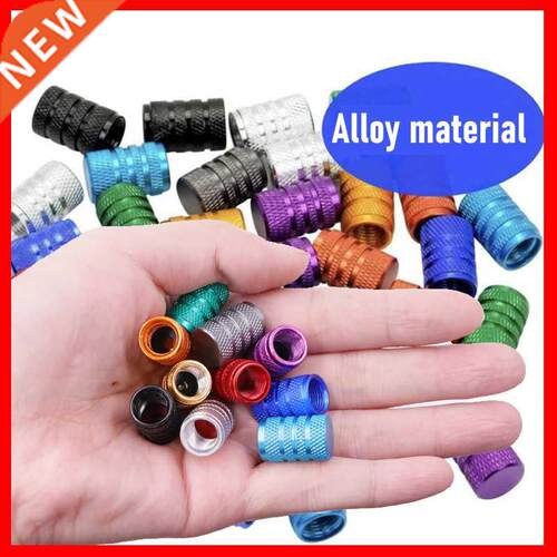 4PCS Car Tire Valve Stems Caps Knurling Style Tire Valve Cap