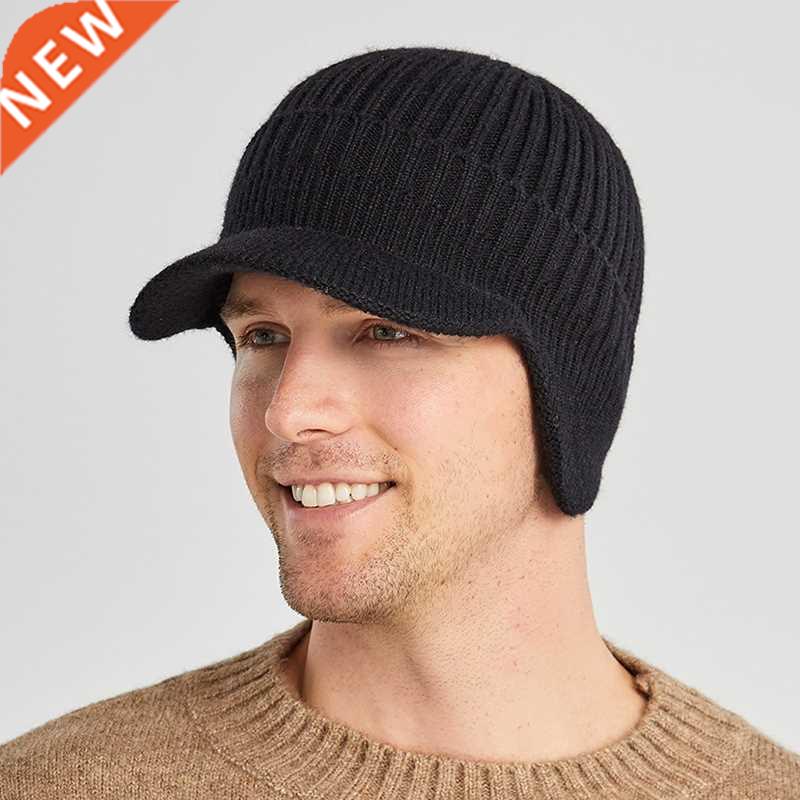 Winter Hats Men Beanie Hat Fishing Warm Baseball Cap Windpro - 实物图