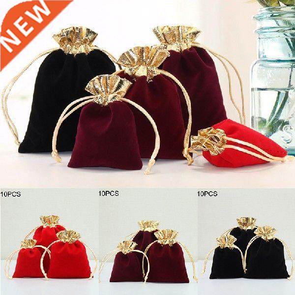 10pcs/lot Vintage Velvet Package Bags 7x9 10x12 12x15cm