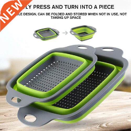 Silicone Folding Drain Basket Fruit Vegetable Washing