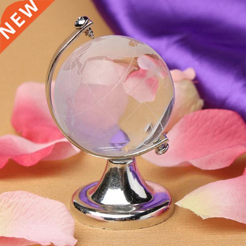 Glass Ball Earth Globe Home Decoration Crafts Art Clear
