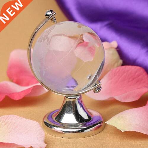 Glass Ball Earth Globe Home Decoration Crafts Art Clear