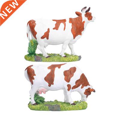 Cow Figurines Cow Resin Ornaments Bonsai Decorations for Bed