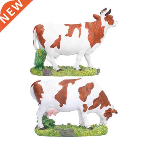 Cow Figurines Cow Resin Ornaments Bonsai Decorations for Bed