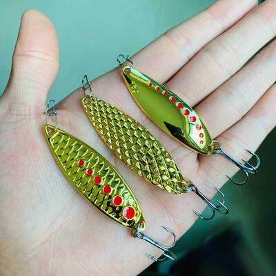 1PCS Metal Spinner Spoon trout Fishing Lure Hard Bait Sequin