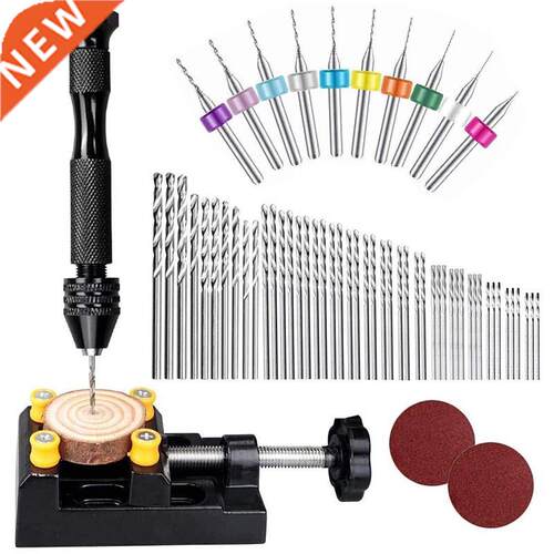 62 Pieces Pin Vises Hand Drill Bits, Mini Twist Drill Bits S