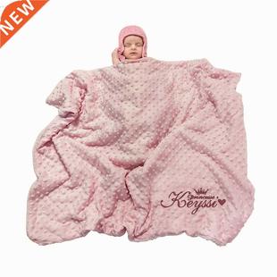 Name Personalised Newborn Baby Blanket Swaddling Baby Gift B