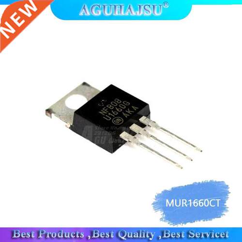 10pcs/lot MUR1660CT MUR1660 1660CT TO-220 line 16A 600V new