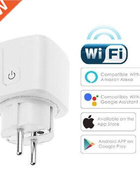 16A EU Smart WiFi Plug Adaptor Power Monitor Socket Outlet