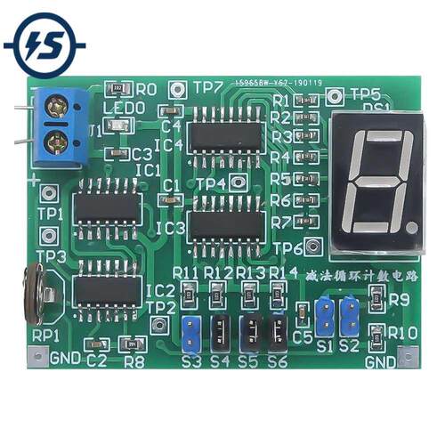 Kit Subtraction Loop Counter 74HC192 Circuit Electronic