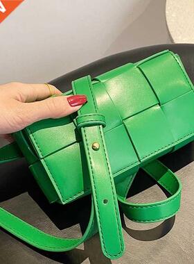 Leather Woven Small Waist Bags For Women Luxury Brand Bag Lu