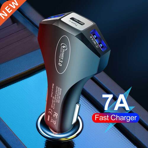 USB Car Charger QC3.0 USB Type-C Fast Charging Auto Charger