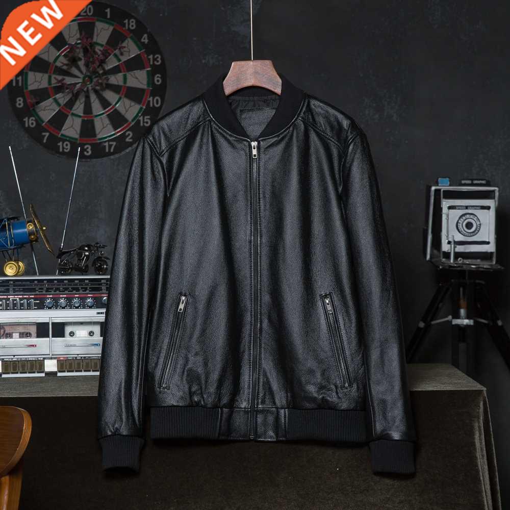 Genuine Leather Jacket Men Leather Jackets 100% Cowhide Male