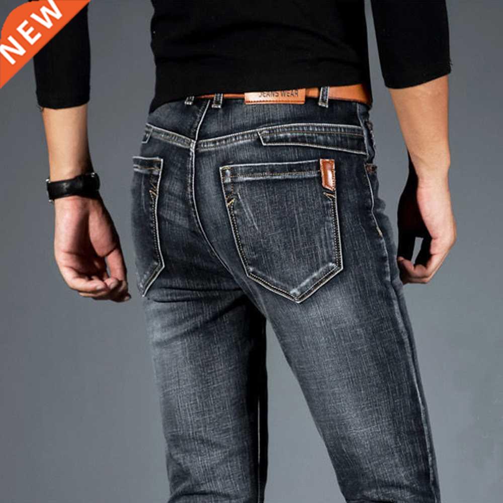 Spring Autumn 2021 Men's Smart Elastic Jeans Business Fa