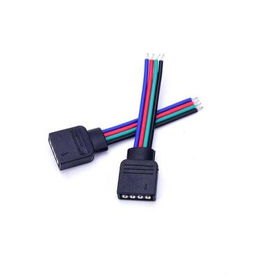 10Pcs 4pin 5CM led wire connector Male/female Plug Connecto