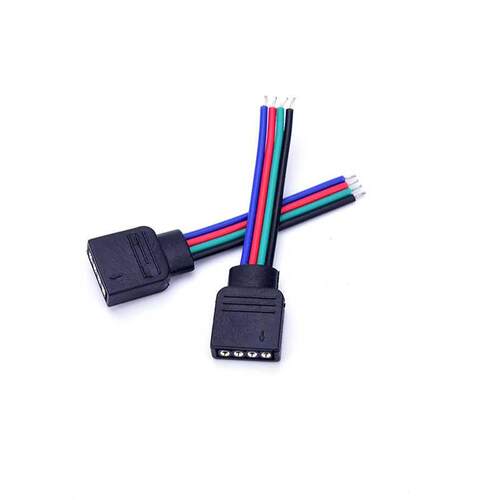 10Pcs 4pin 5CM led wire connector Male/female Plug Connecto
