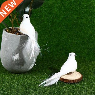 1/2pc Long Tail White Dove Feather Artificial Foam Lover