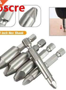 5Pcs 1/4'' Hex Shank Damaged Screw Extractor Drill Bits Guid