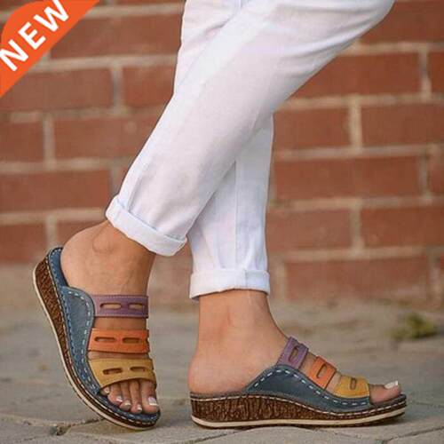 Fashion Women Summer 2020 Sandals Shoes Strap Leisure Platfo