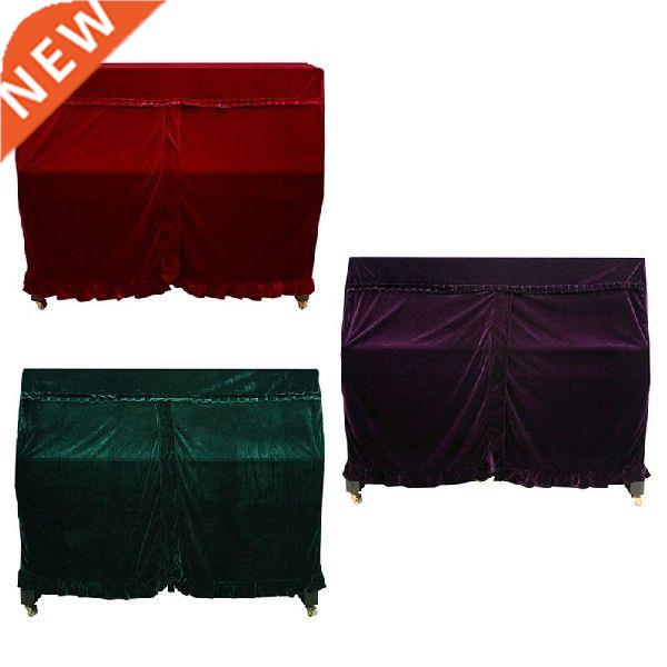 Practical Full Piano Cover Pleuche Decorated With Macrame