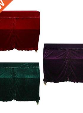 Practical Full Piano Cover Pleuche Decorated With Macrame