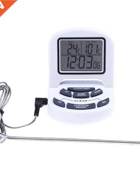 Timer Thermometer LCD Probe Meat BBQ Grill Kitchen Food Cook