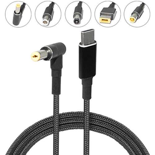 100W USB Type C Laptop Power Adapter Charging Cable Cord Dc