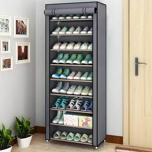 Multilayer Shoe Cabinet Vertical Space Saving Nonwoven Shoes