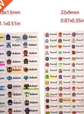 Boy Custom Name Sticker Cute  Robot Waterproof Person