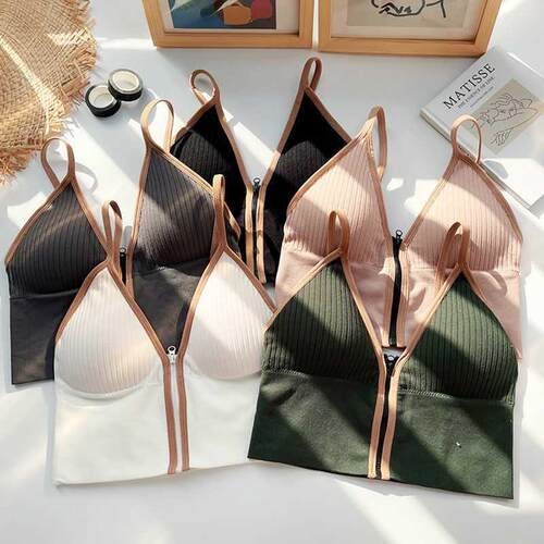 Women	s Tube  Sexy s Push Up Corset Front Zipper C