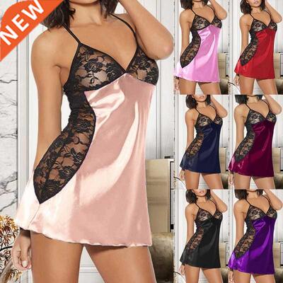 Sexy Dresses Lingerie Sexy Hollow Lace Edge Suspender Nightd