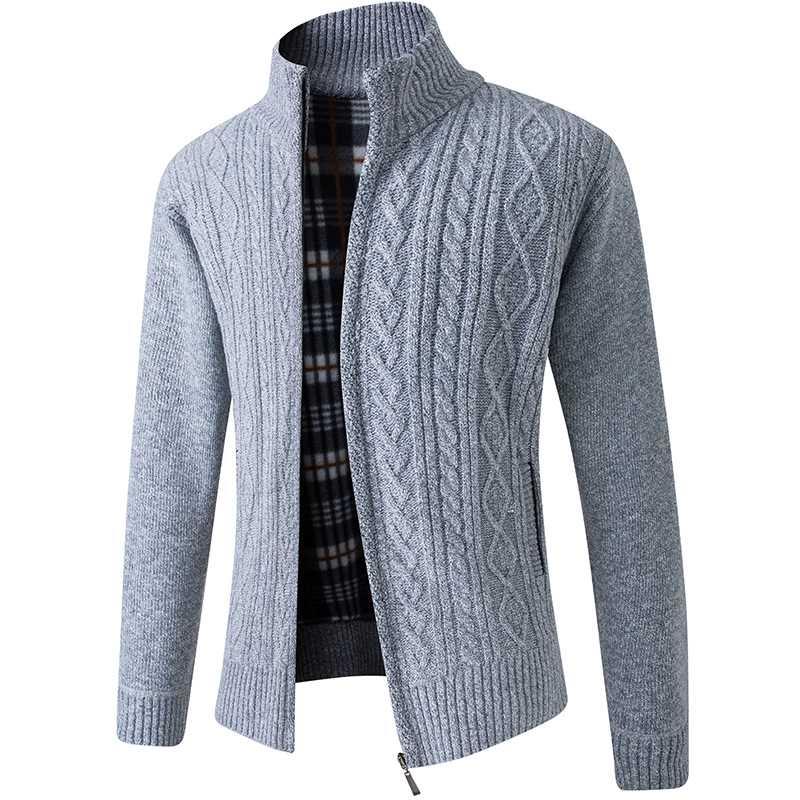 2022 New Men's Sweaters Autumn Winter Warm Zipper Cardigan S