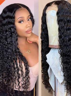 Peruvian Water Wave 4x4 Lace Closure13x4 Lace Frontal Wig 10