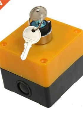 AC 400V 10A 2 Positions NO Contact Keylock Rotary Switch wit