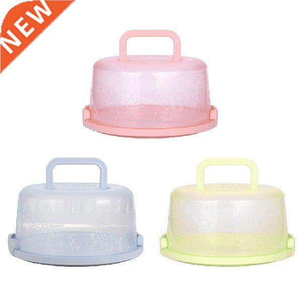 Cake Storage Box Portable Plastic Round Cake Dessert