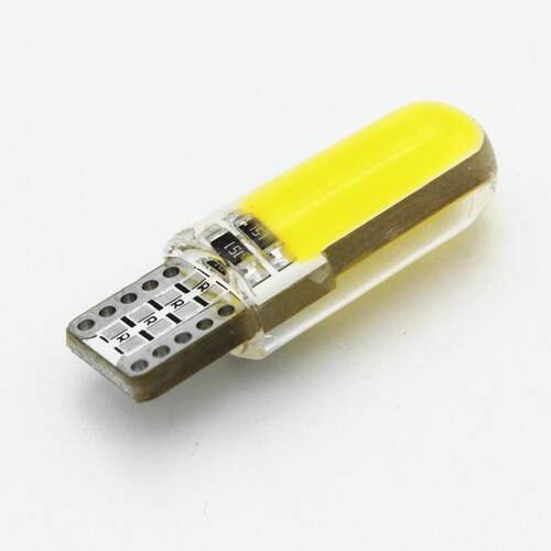 Slcone LED Car nteror Lght 12V T10 W5W Wedge Sde