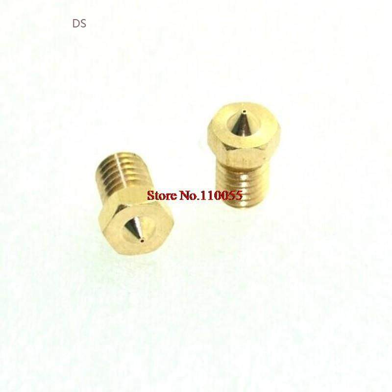 3D Printer Accessories Full Metal M6 threaded nozzle 0.2mm/0