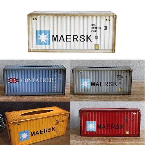 Retro Creative Container Design Iron Tissue Box Home Car