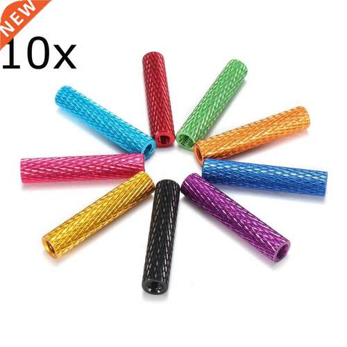 SULEVE New 10Pcs/Set M3AS5 M3 25mm Aluminum Alloy Knurled