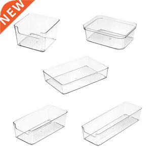 Clear Plastic Drawer Organizer Desktop Storage Box for Cosme