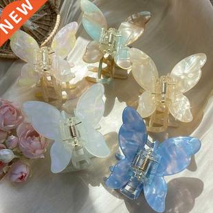 Acetate Hair Claw Butterfly Hairpin Clips Gradient Tie-Dye C